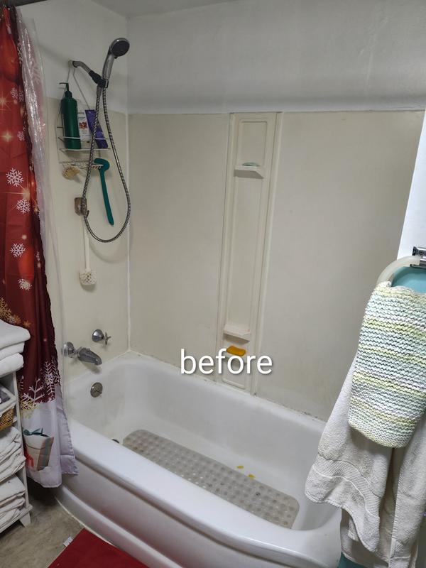 Bathroom before tub-to-shower conversion