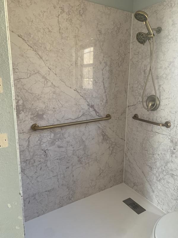 Accessible stone-look shower